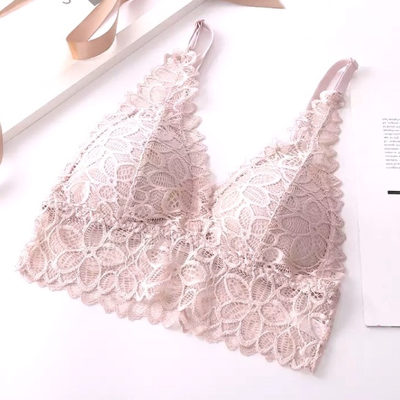 Other - Floral Lace Nude Sexy Lingerie Wireless Padded Bra